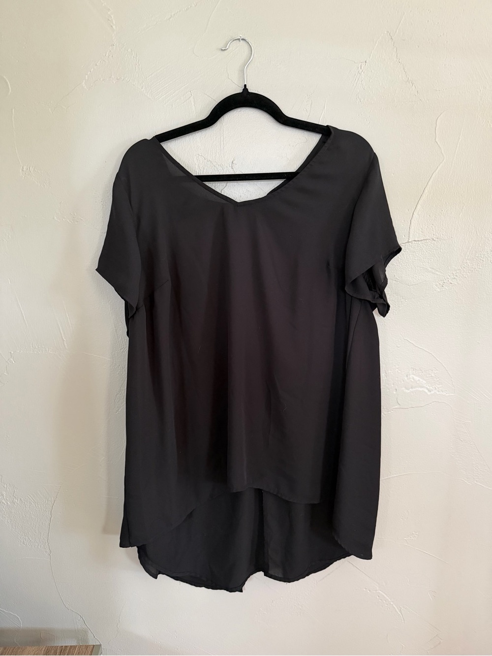 torrid Black V-Neck Short Sleeve Tunic